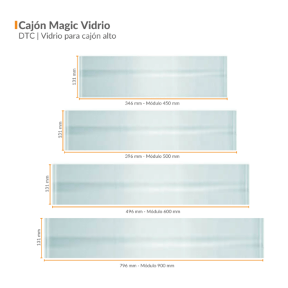 Cajón DTC Magic Vidrio para Cajón Alto HT13062