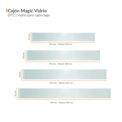 Cajón DTC Magic Vidrio para Cajón Bajo_HT11062