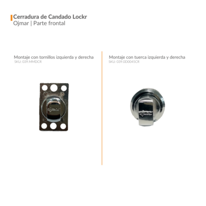 Cerradura OJMAR de Candado LOCKR Parte Frontal_039.0D0045CR_039.MMDCR