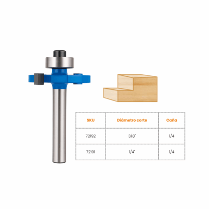 Fresa MP Tools Grada Rabbeting Espigo 1/4 - Imagen 2