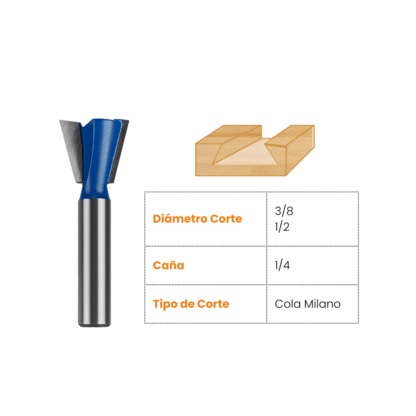 Fresa MP Tools Corte Milano Espigo 1/4 - Imagen 2