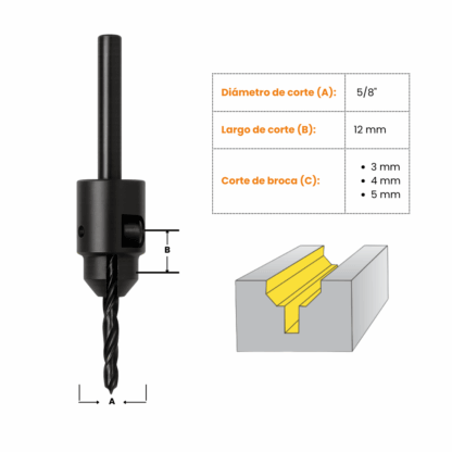 Avellanador Welldone 5/8″ para Madera - Imagen 2
