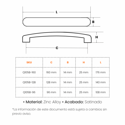 Manija Qualita Q1058 Satinada - Imagen 2