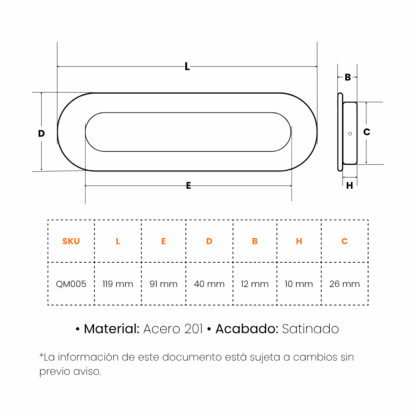 Manija Cazuela Qualita Ovalada en Acero - Imagen 2