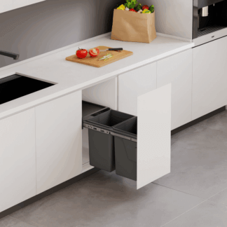 Basurera Doble TFC Frente Madera 40 L